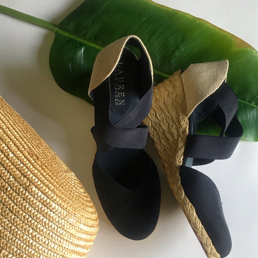 Ralph Lauren Platform Wedges in Blue